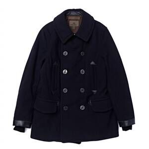 NEW NIGEL CABOURN men's 40's u.s. navy pea coat in black